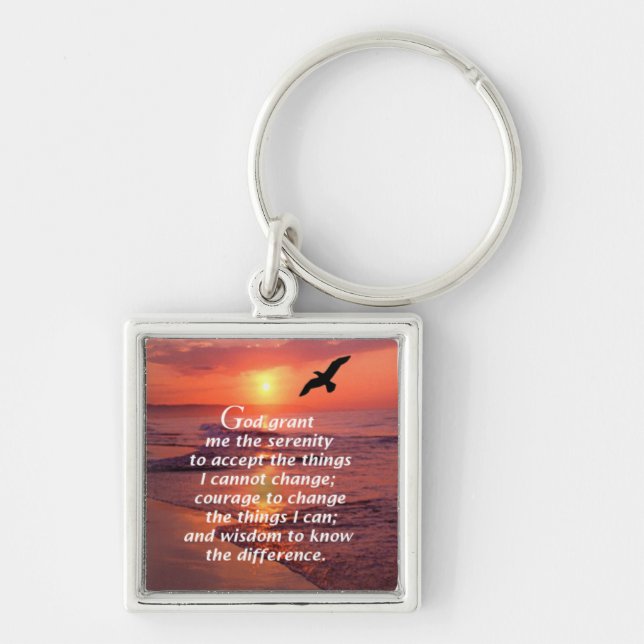 Serenity Prayer 3 Keychain (Front)