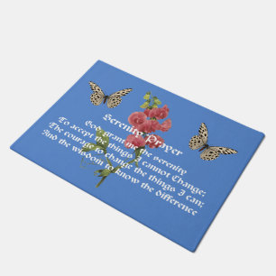 Serenity Prayer And Butterfly   Doormat