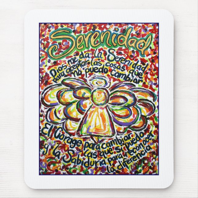 Serenity Prayer Angel Mousepad (Front)