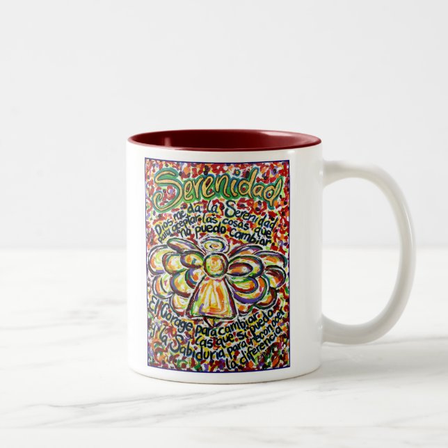 Serenity Prayer Angel Mug (Right)