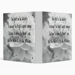 Serenity Prayer Binder