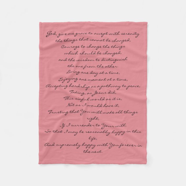 Serenity Prayer Blanket (Front)