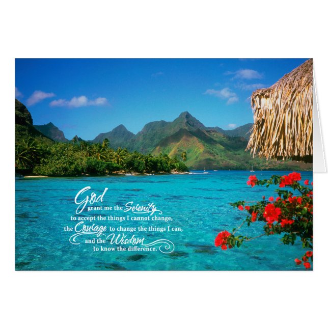 Serenity Prayer & Bora Bora (Front Horizontal)