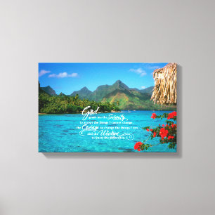 Serenity Prayer & Bora Bora Canvas Print