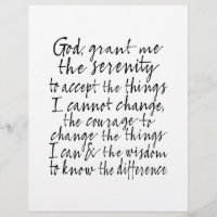 Serenity Prayer - Bounce Calligraphy Script Modern