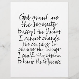 Serenity Prayer - Bounce Calligraphy Script Modern