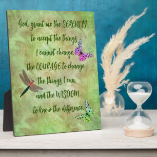 Serenity Prayer Butterfly Inspirational    Plaque