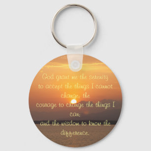 Serenity Prayer Button Keychain