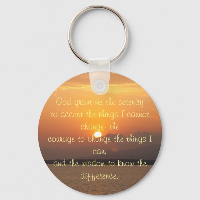 Serenity Prayer Button Keychain (Front)
