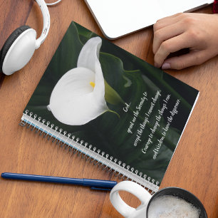 Serenity Prayer Calla Lily Floral Planner