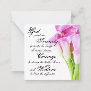 Serenity Prayer Card