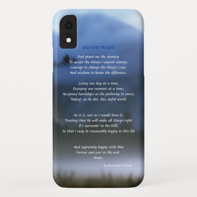 Serenity Prayer Case-Mate iPhone Case (Back)