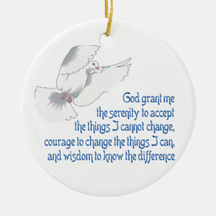 Serenity Prayer Ceramic Ornament