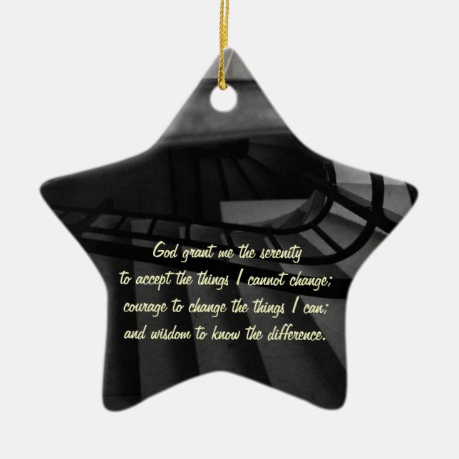Serenity Prayer Ceramic Ornament (Front)