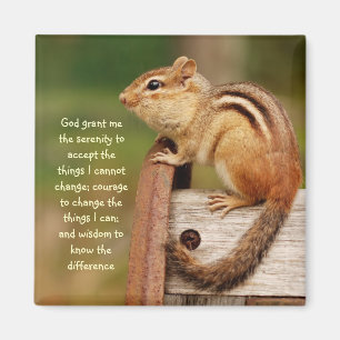 Serenity Prayer Chipmunk Magnet