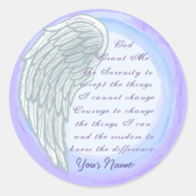 Serenity Prayer Christian  stickers (Front)