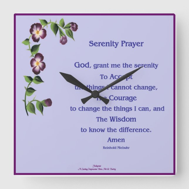 Serenity Prayer Clock (Front)