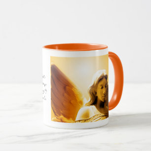 Serenity Prayer Colorful Yellow Gold Orange Angel Mug