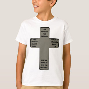Serenity Prayer Cross Quote Boy's T-Shirt