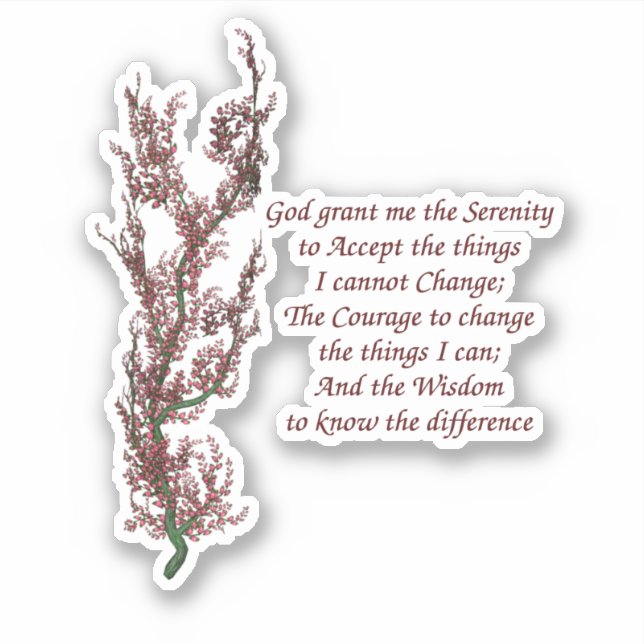 Serenity Prayer Flowers Inspirational (Front)