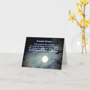 Serenity Prayer Full Moon Inspirational Note Card