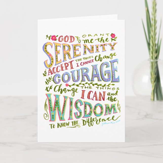 Serenity Prayer Greeting Card (Front)