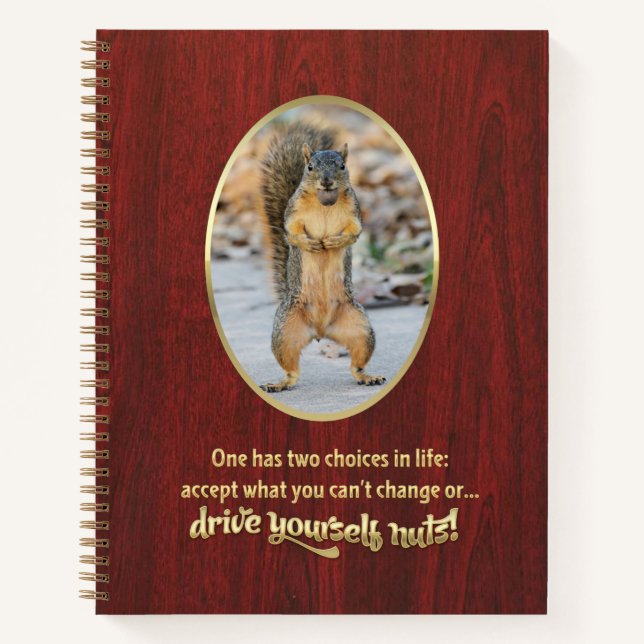 Serenity Prayer in a Nutshell Spiral Notebook (Front)