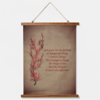 Serenity Prayer Inspirational Prayer Floral