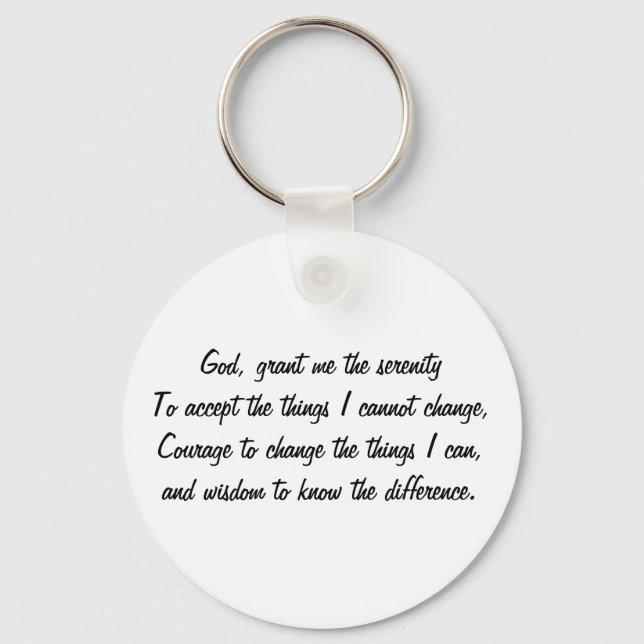 Serenity Prayer Keychain (Front)