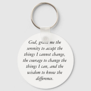 Serenity Prayer Keychain, simple & clean. Keychain