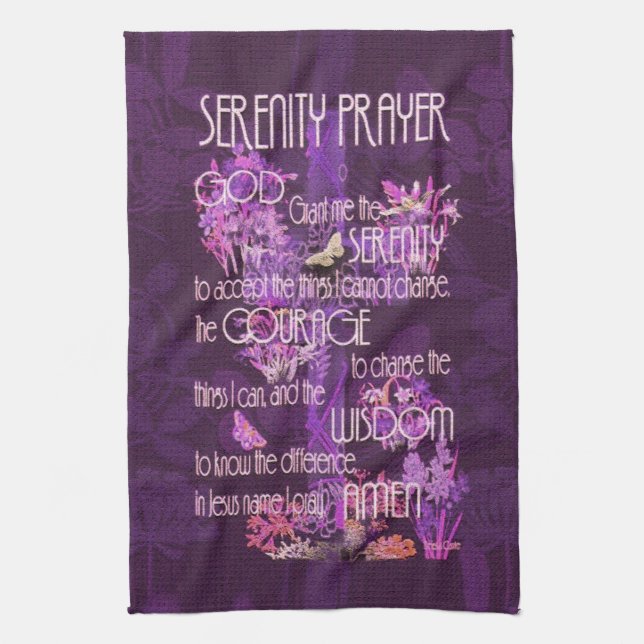 Serenity Prayer Kitchen Towel (Vertical)