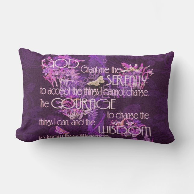 Serenity Prayer Lumbar Pillow (Front)