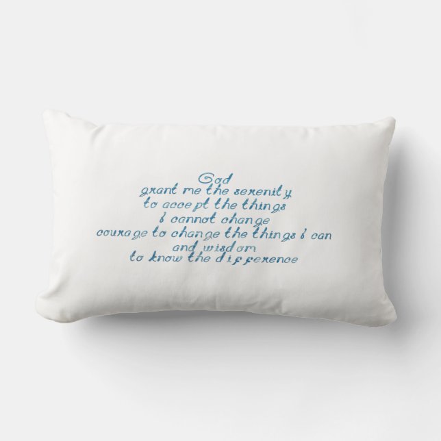 SERENITY PRAYER LUMBAR PILLOW (Front)