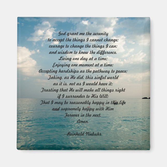 Serenity Prayer Magnet (Front)