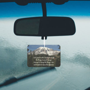Serenity Prayer Mount Rainier Landscape Air Freshener