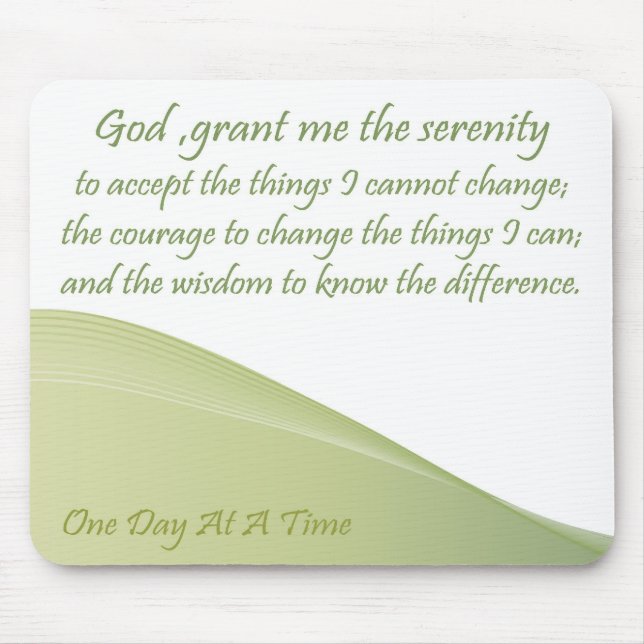 Serenity Prayer Mousepad (Front)