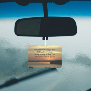 Serenity Prayer Orange Seascape Sunset Air Freshener