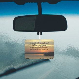 Serenity Prayer Orange Seascape Sunset Air Freshener