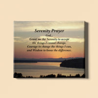 Serenity Prayer Orange Seascape Sunset