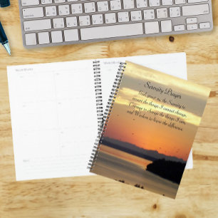 Serenity Prayer Orange Seascape Sunset Photo Planner