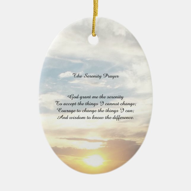 serenity prayer ornament (Front)