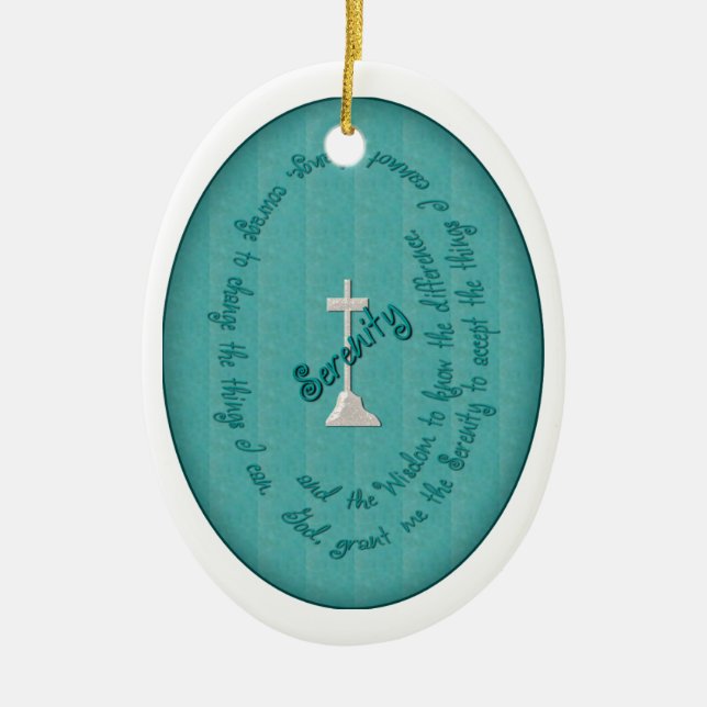 Serenity Prayer Oval Ornament (Front)