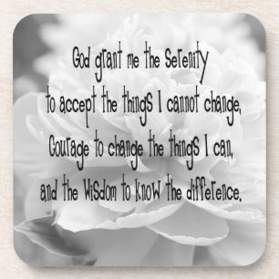 Serenity Prayer Peony Coaster
