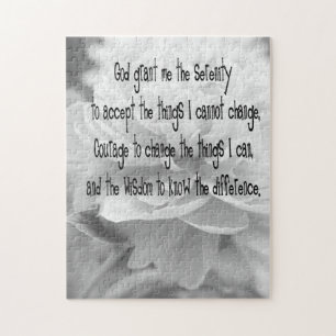 Serenity Prayer Peony Jigsaw Puzzle