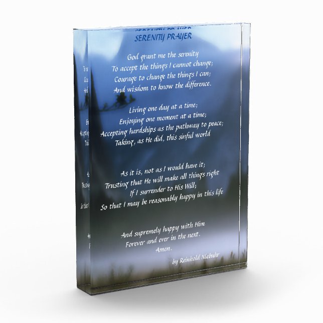Serenity Prayer Photo Block (Left)