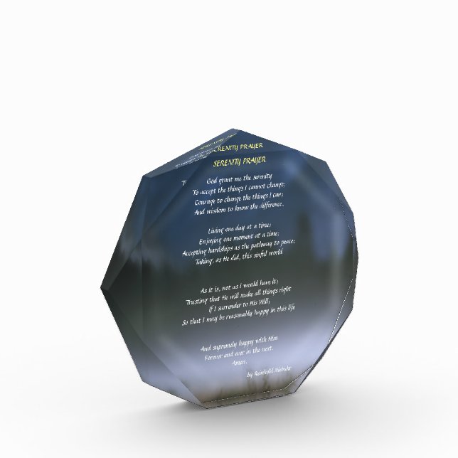 Serenity Prayer Photo Block (Left)