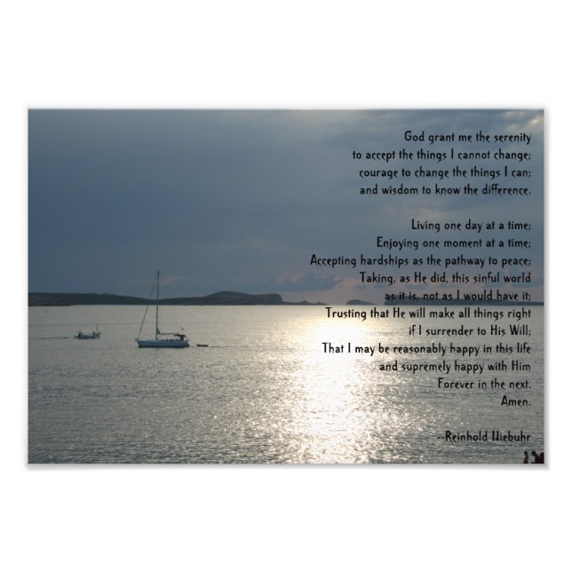 Serenity Prayer Photo Print (Front)