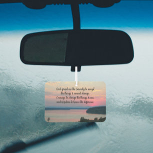 Serenity Prayer Pink Seascape Sunset Air Freshener