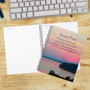 Serenity Prayer Pink Seascape Sunset Photo Planner