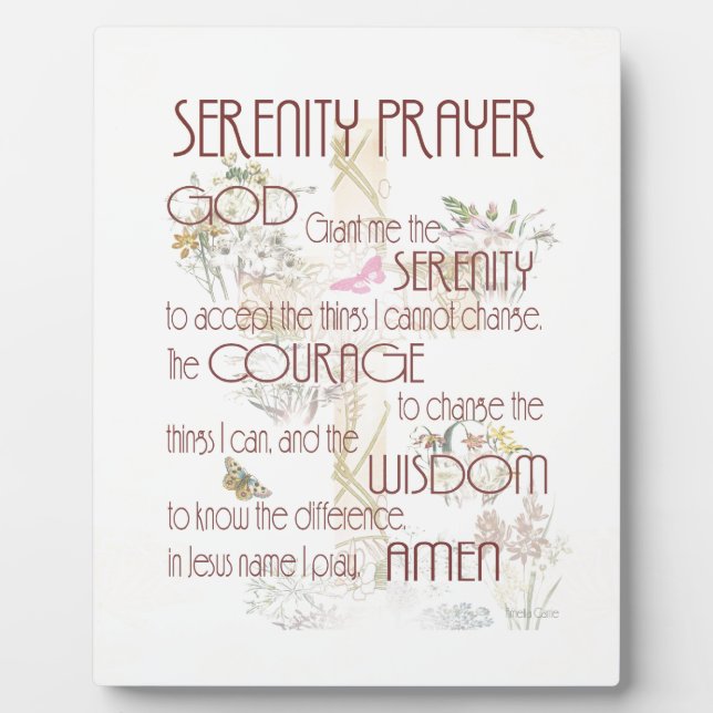 Serenity Prayer Plaque (Front)